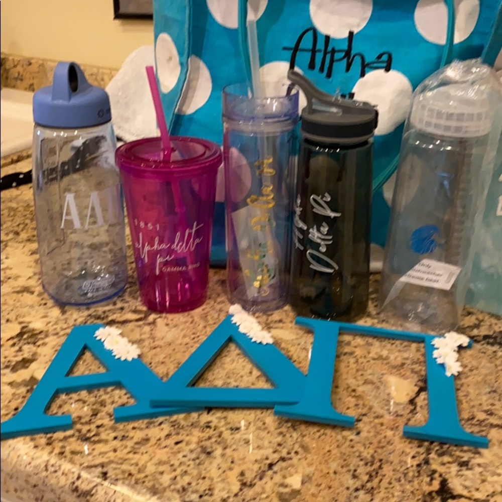 Alpha delta pi water bottles
